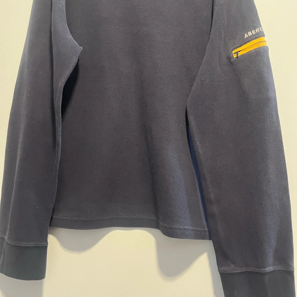 Vintage Abercrombie & Fitch Vintage 90s Mock Neck Sweatshirt Navy